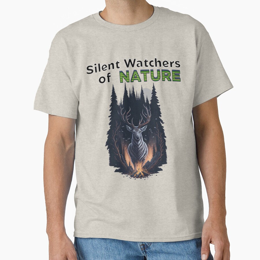 Silent Watchers of Nature - bonefire - Forest Deer by JJPrintShop