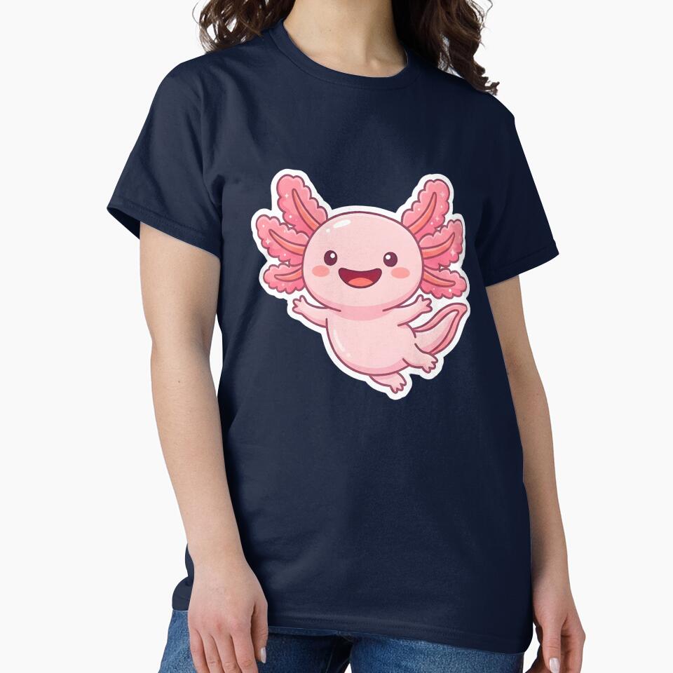Happy Axolotl - Cute Kawaii Pastel Sticker Design by WowDezign