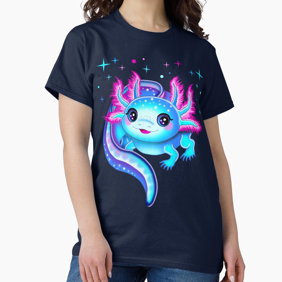 Cute Axolotl Galaxy Starry Sky by LESSILU
