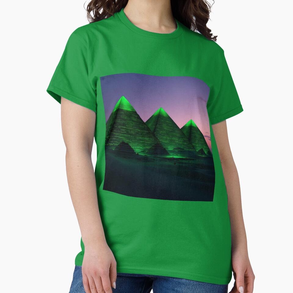 a green desert with a pyramid by Zalan27