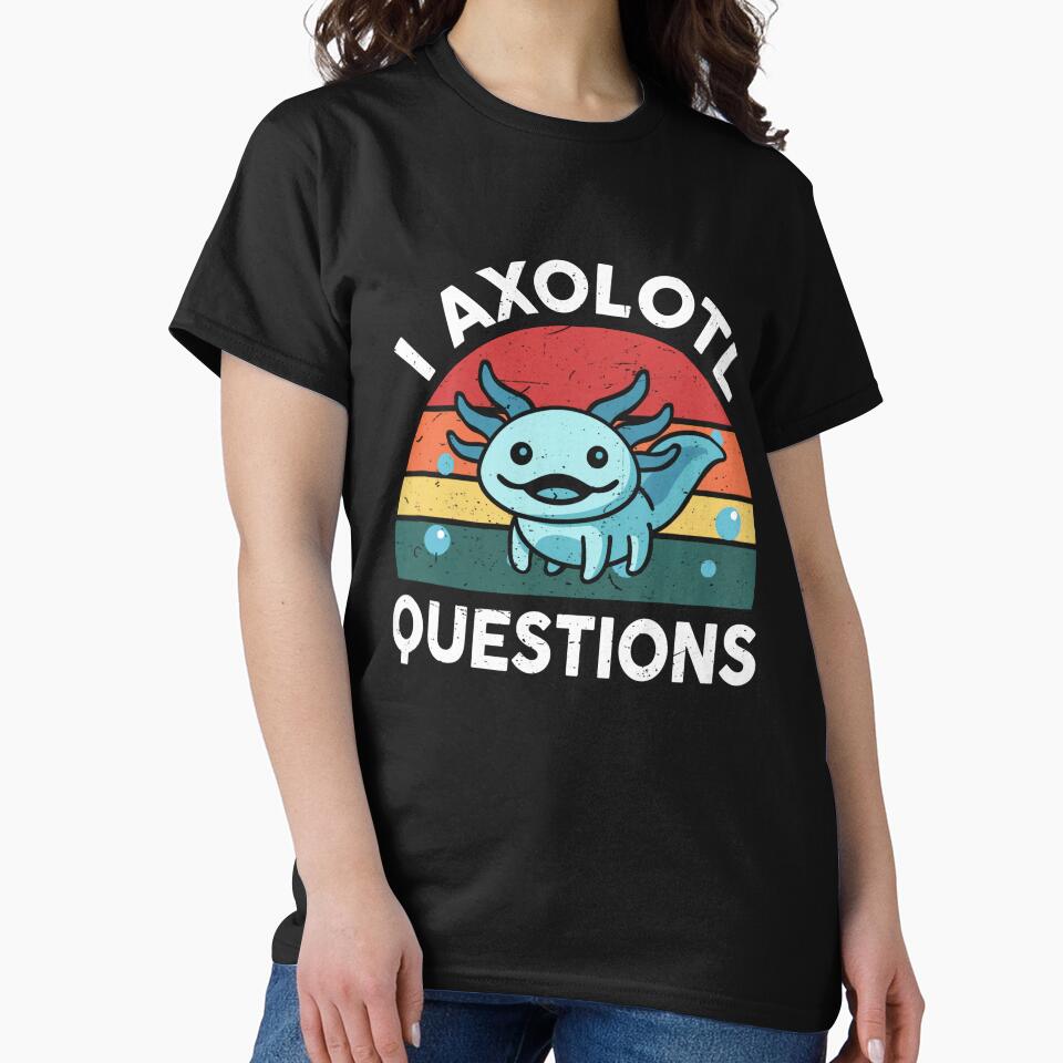 I Axolotl Questions Design Kids Funny Cute Axolotl by ElcapitanoShop