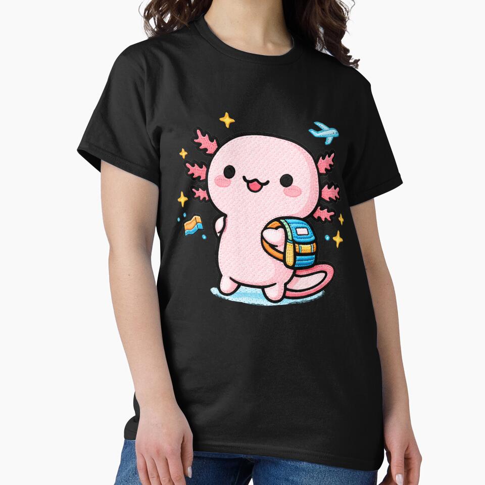 Travel Backpack Axolotl – Cute Kawaii Adventure Axolotl Traveler by ColorSplash123