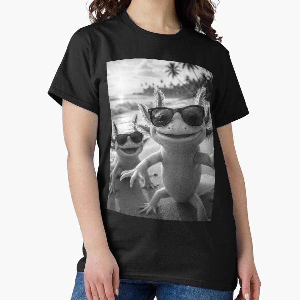 Cool Axolotl Selfie at The Beach, Cute Axolotls by love3617