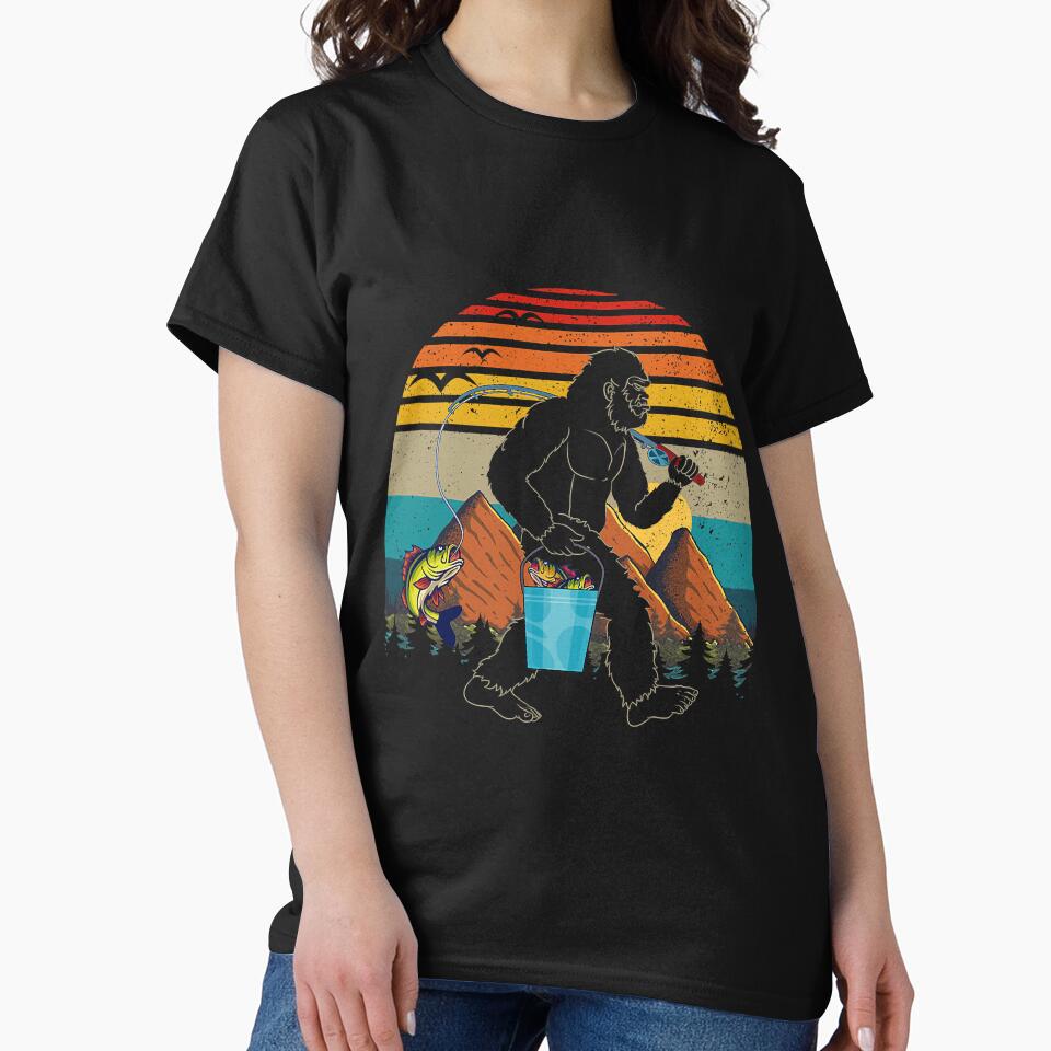 Vintage Bigfoot Fishing Night by YesterDayCheck