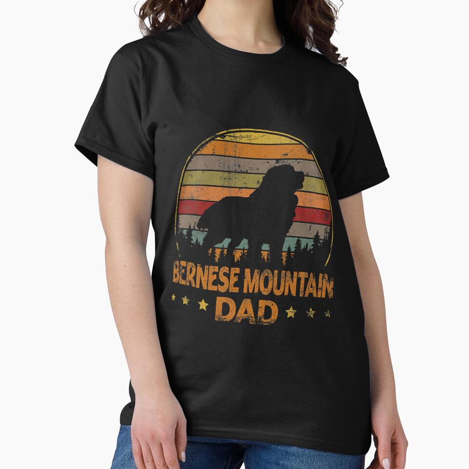 Vintage Bernese Mountain Dog Dad Retro by YesterDayCheck