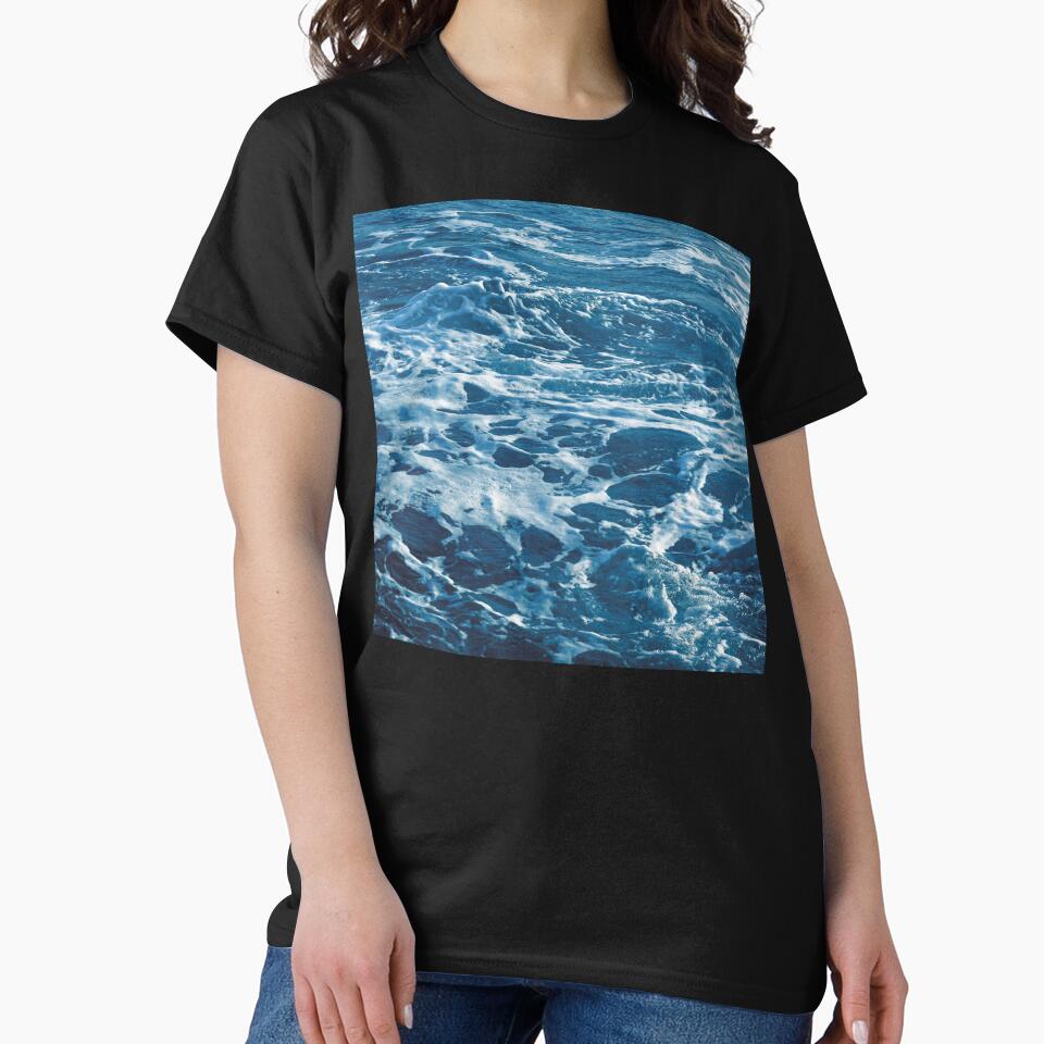 Arctic-Blue Ocean Waves With Foamy White Surf by DEC02