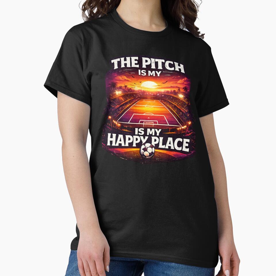 T-Shirt Design Description — “The Pitch is My Happy Place” by MaafiaArtsThai