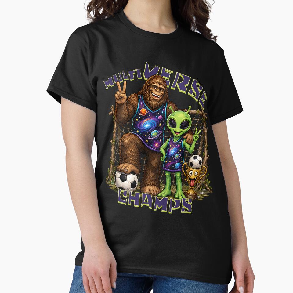 Soccer Multiverse Champs Bigfoot and Alien by ej-sulu