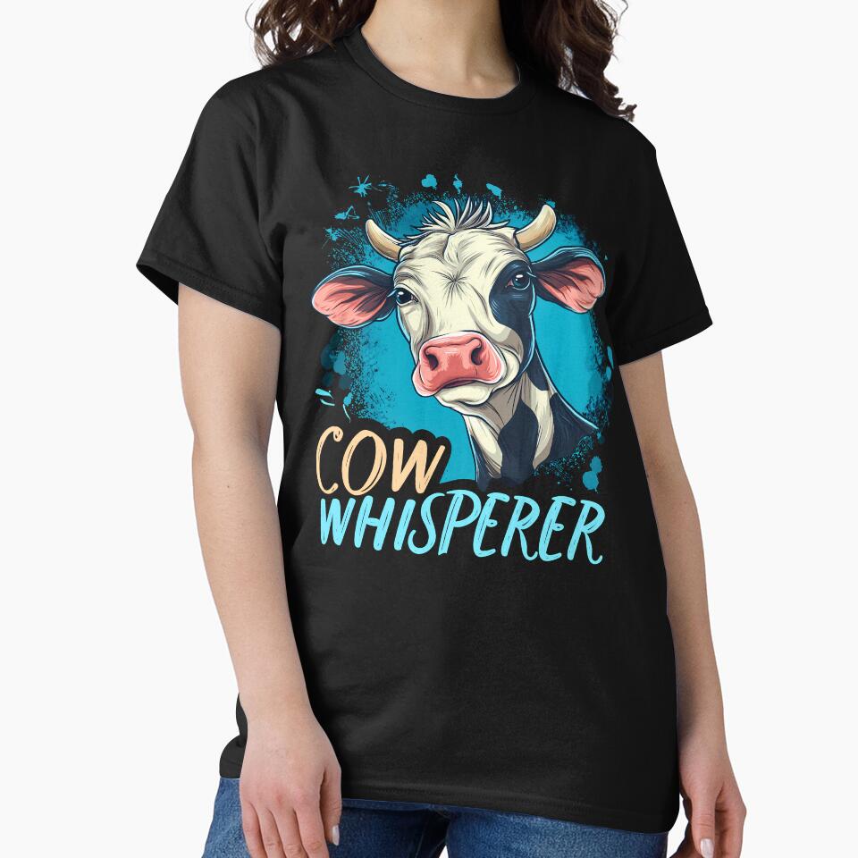 Cow Whisperer, funny saying for cow animal mom, dad or owner life by NBSStore