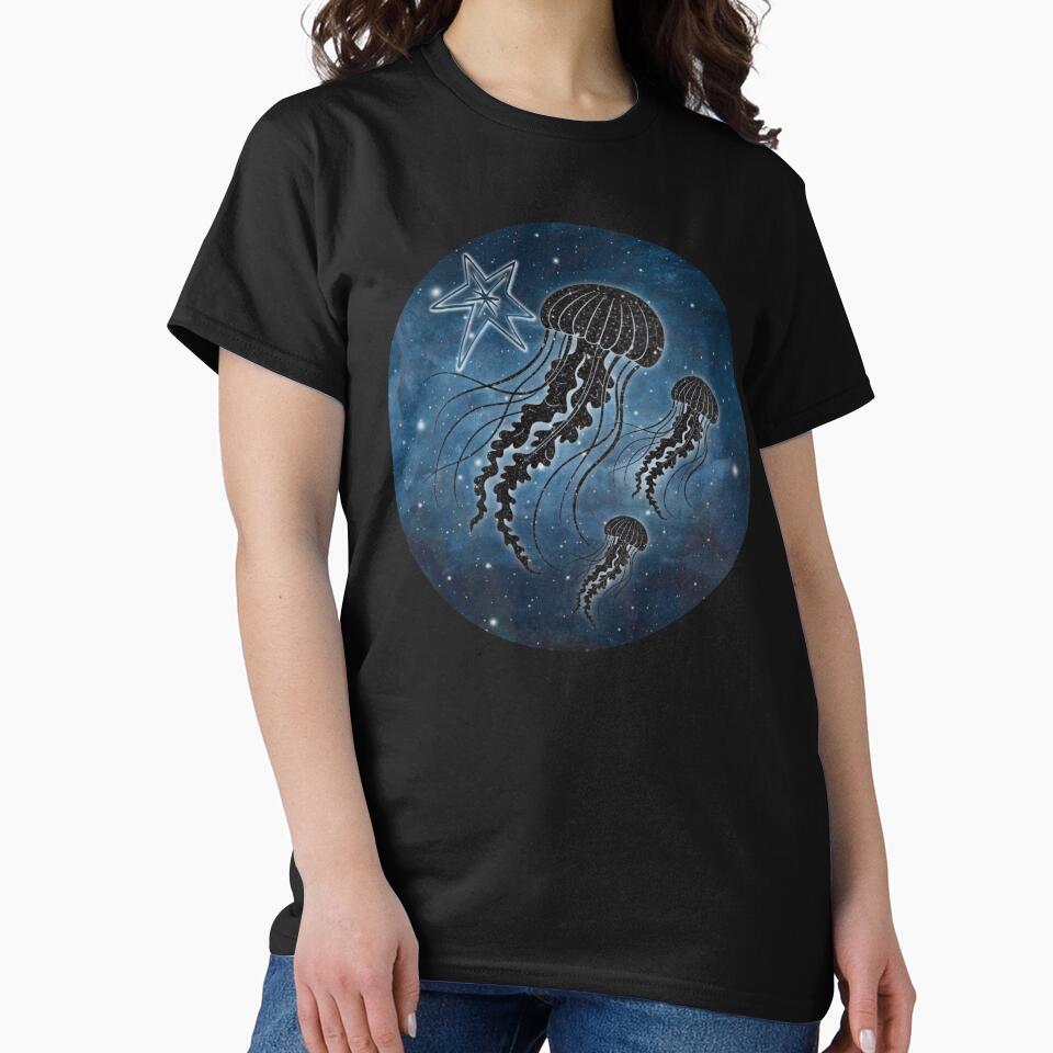 Jellyfish Family Cosmic Sea illustration design by 3DDesignSpot