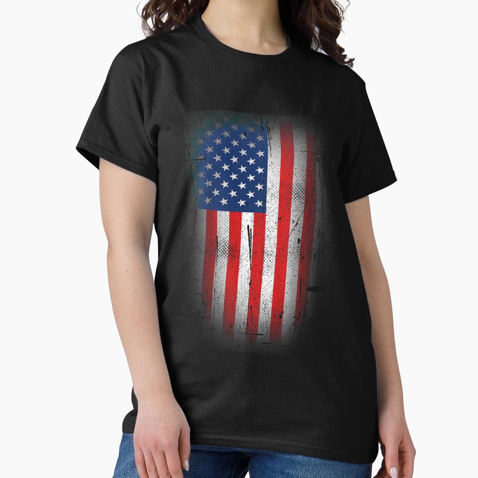 Faded USA Flag T-Shirt for Men and Women by AllStarMerch
