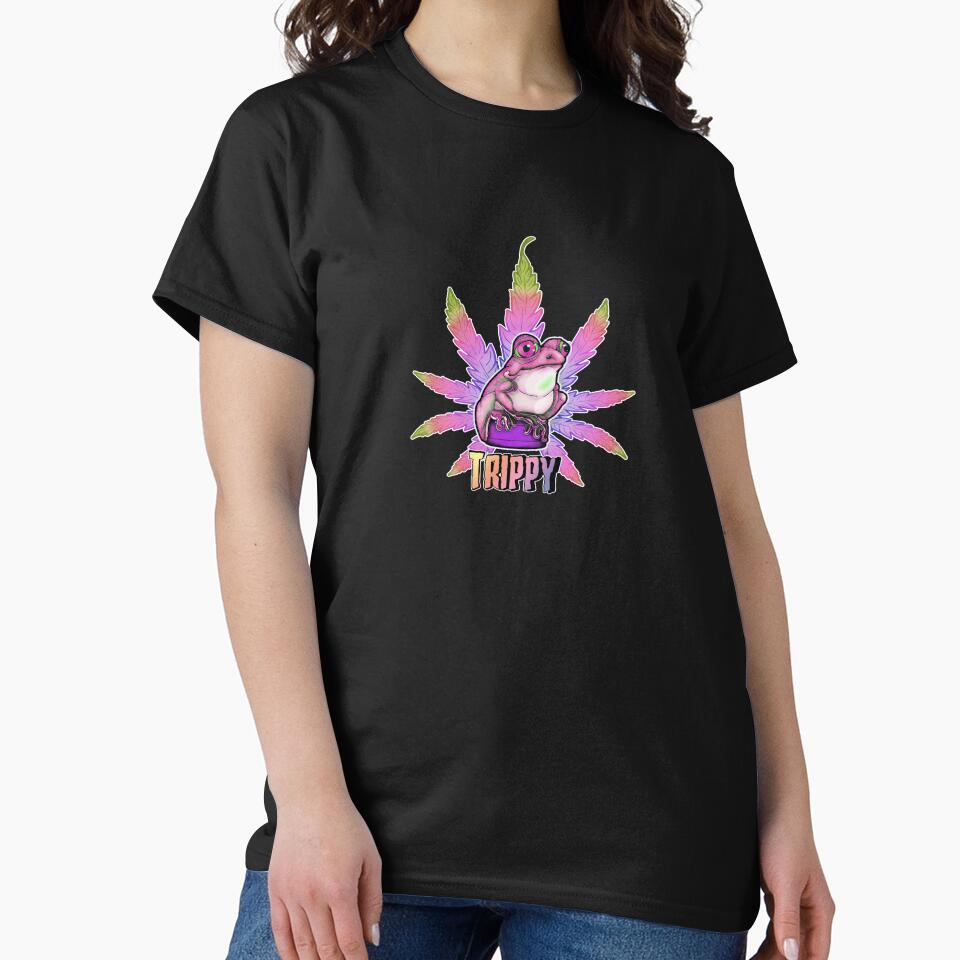 Weed frog on a grinder in pink and rainbow by iduzarts