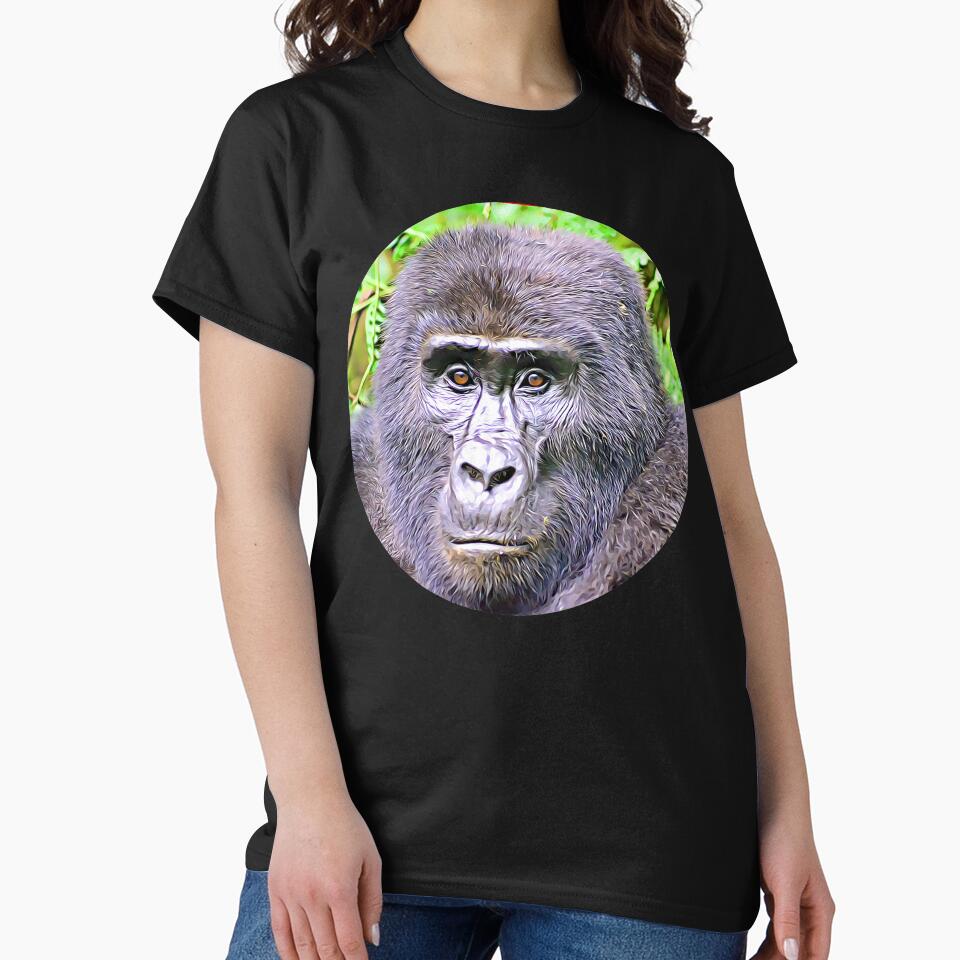 Mountain Gorilla Portrait by RevolutionInPaint