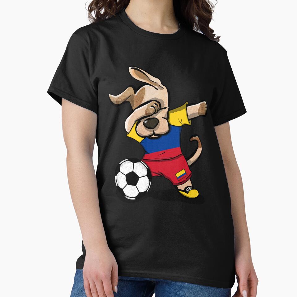 Dabbing Dog Colombia Soccer Jersey Colombian Football Gift by DesignCube