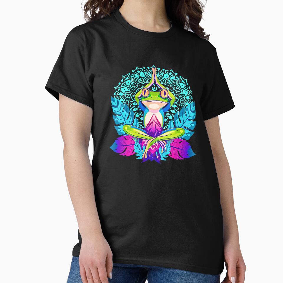 Aqua Frog Yoga Lotus by VibrArtco