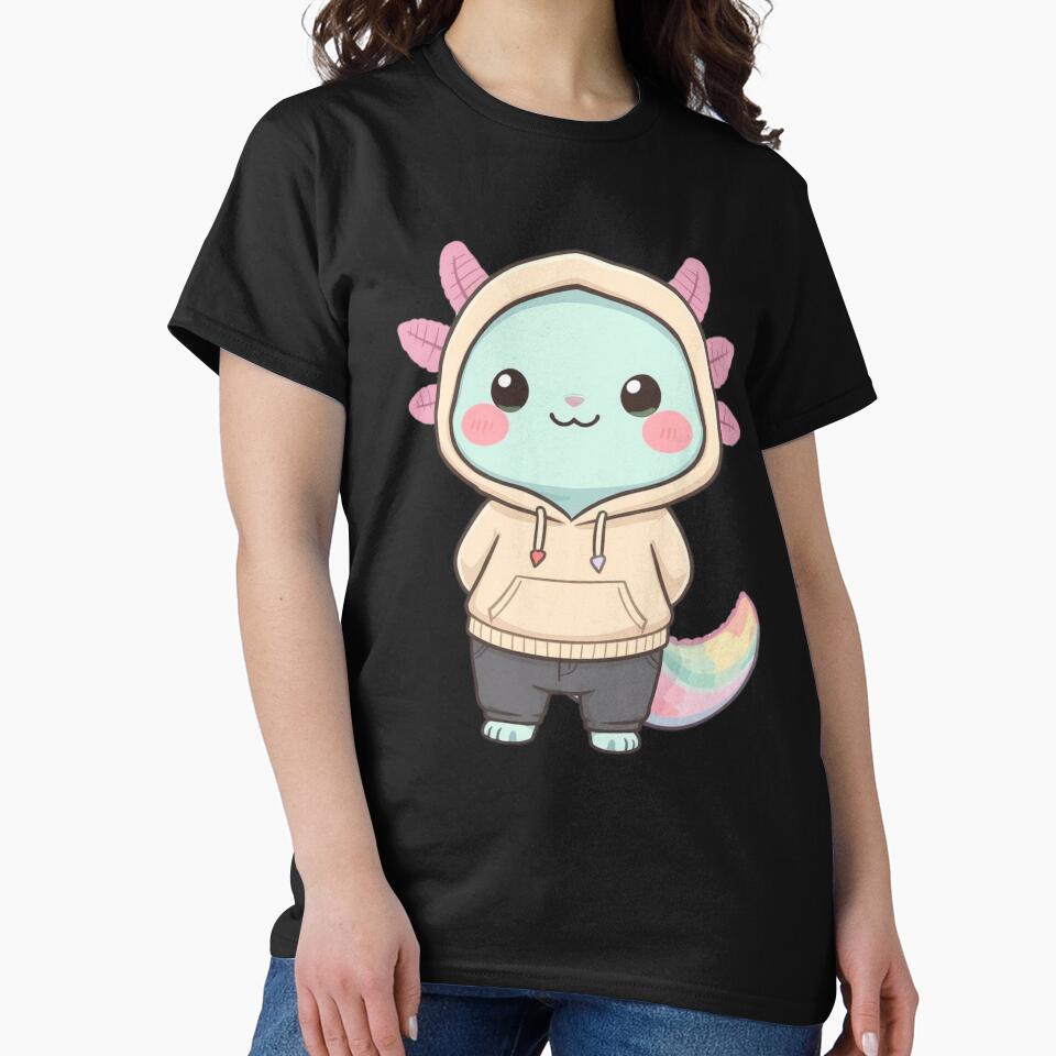 Cute Calm Axolotl – Minimal Cozy Aesthetic Bestseller Illustration by ColorSplash123