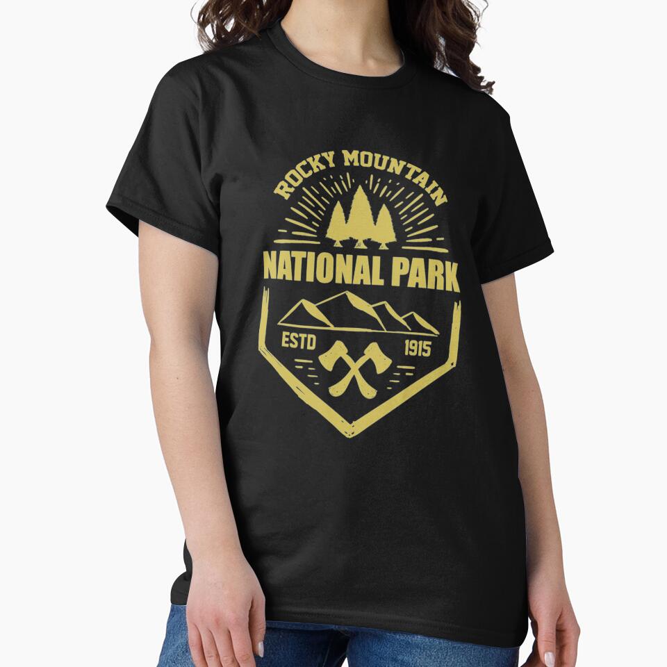 Rocky Mountain National Park Colorado Tshirt by Clavitaps