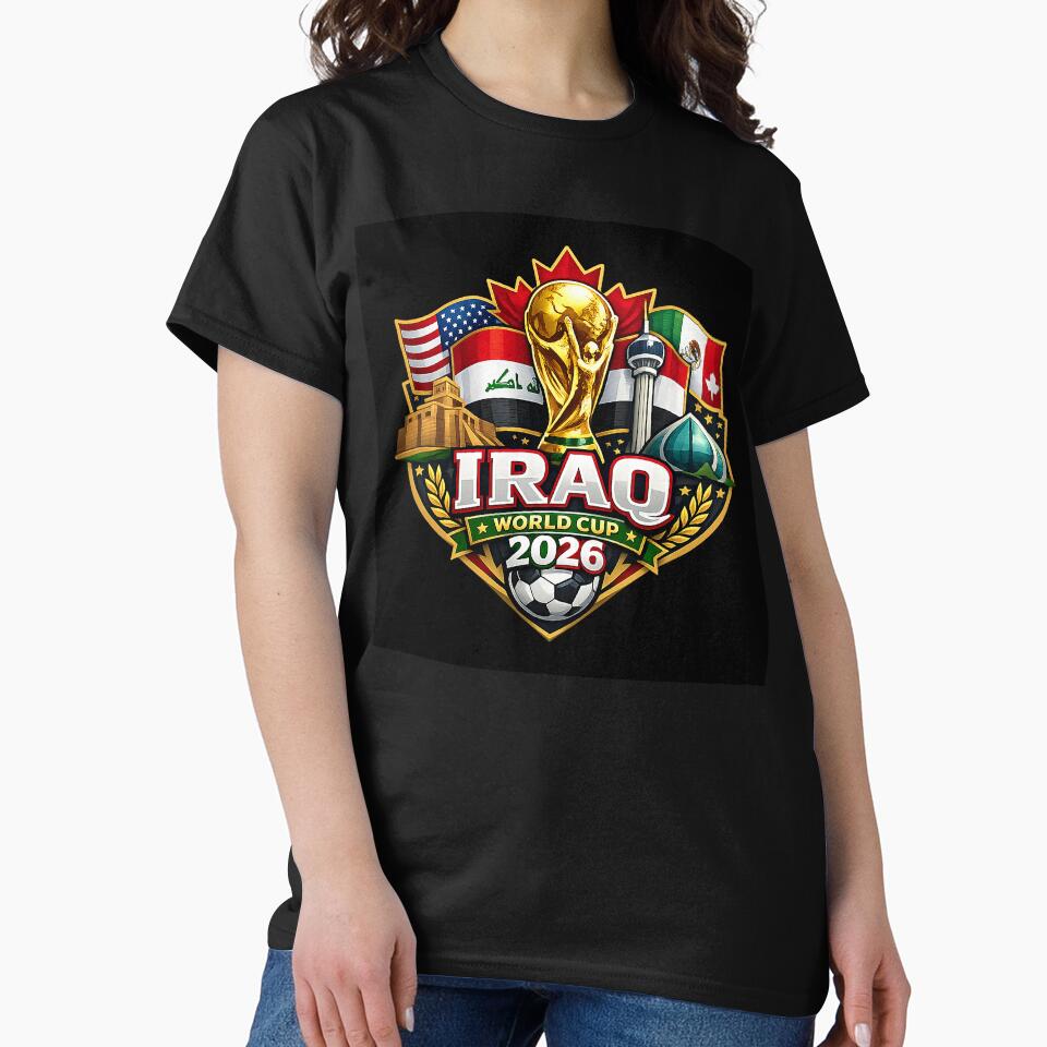Proud Iraq Football Supporter Green White Black Design by osephfarley4