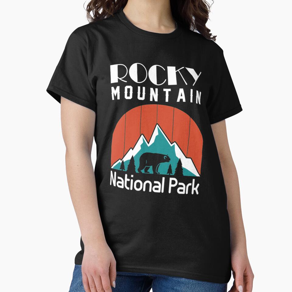 Vintage Rocky Mountain National Park Colorado Tshirt by Clavitaps