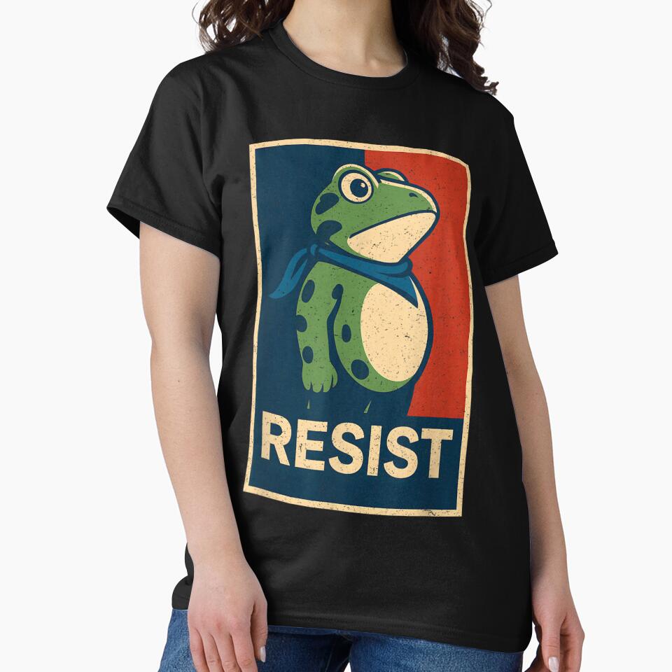 Portland Frog Protest Resist by ivotee
