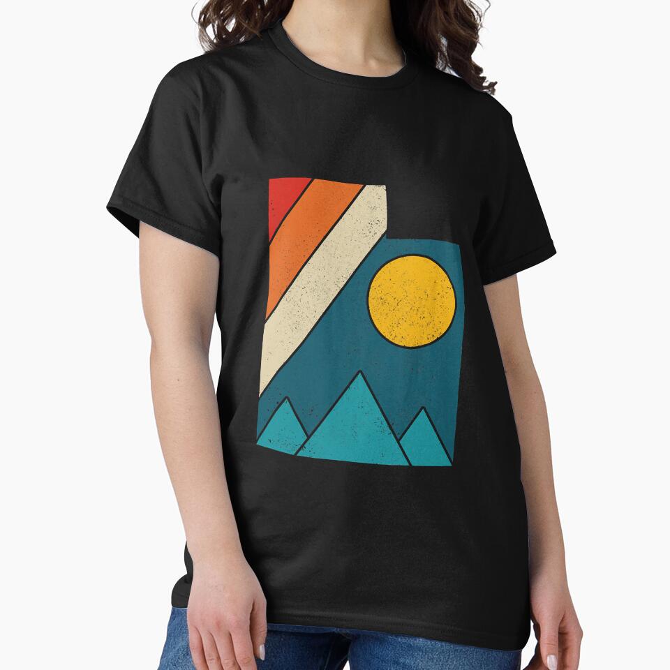 Utah Vintage State Map Mountains Grand by YesterDayCheck