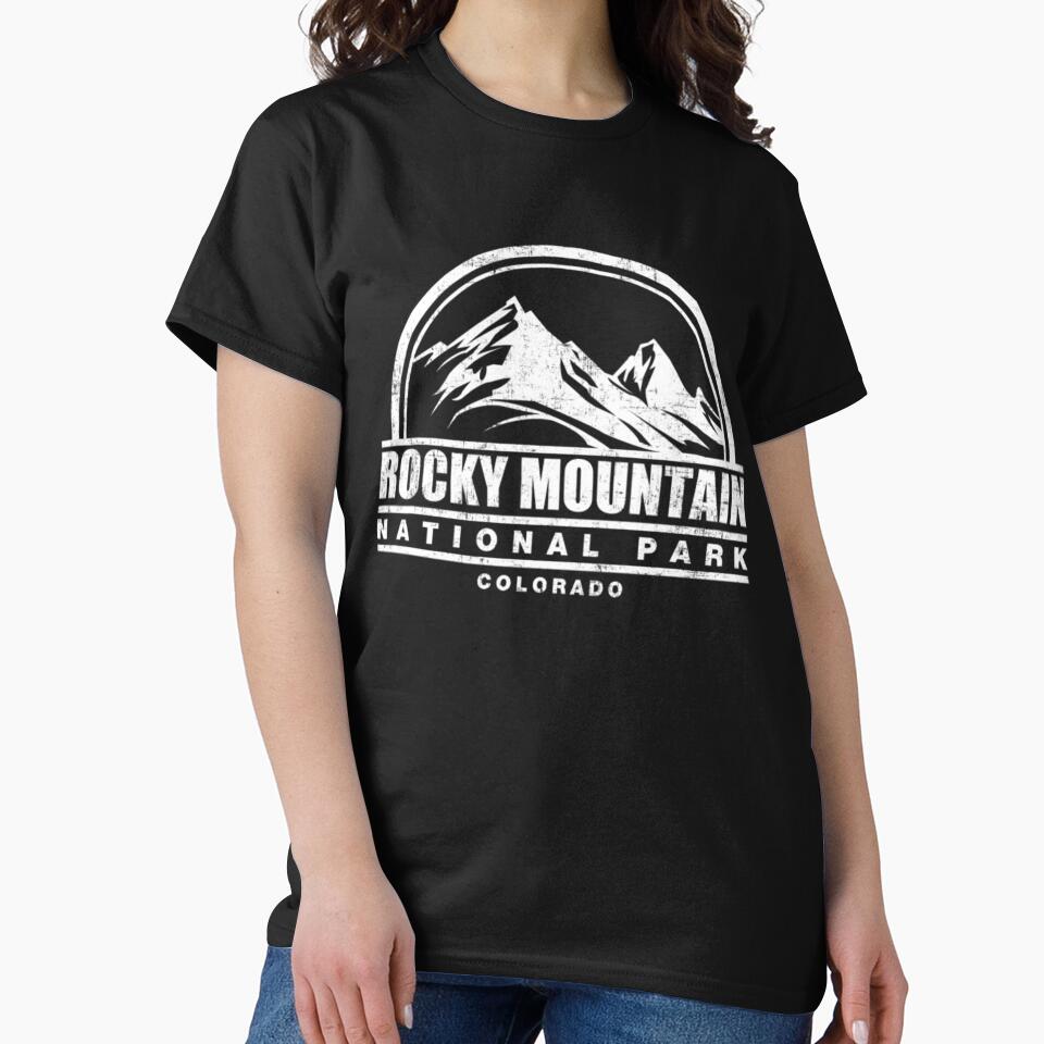 Rocky Mountain Colorado National Park Tshirt by Clavitaps