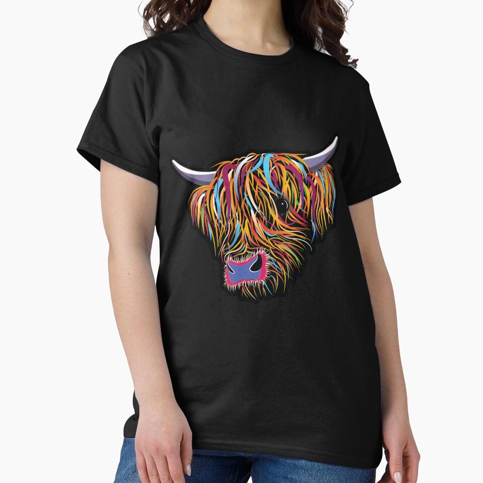 Colourful Highland Cow Poster by Collymore