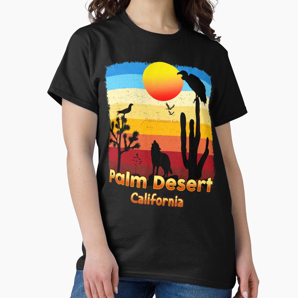 Palm Desert California CA Sunset Coyote  Vulture Cactus Desert Californian by Cuatrocaminos
