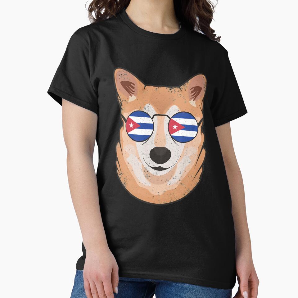 Vintage Patriotic Shiba Inu Cuban Flag by feether-store