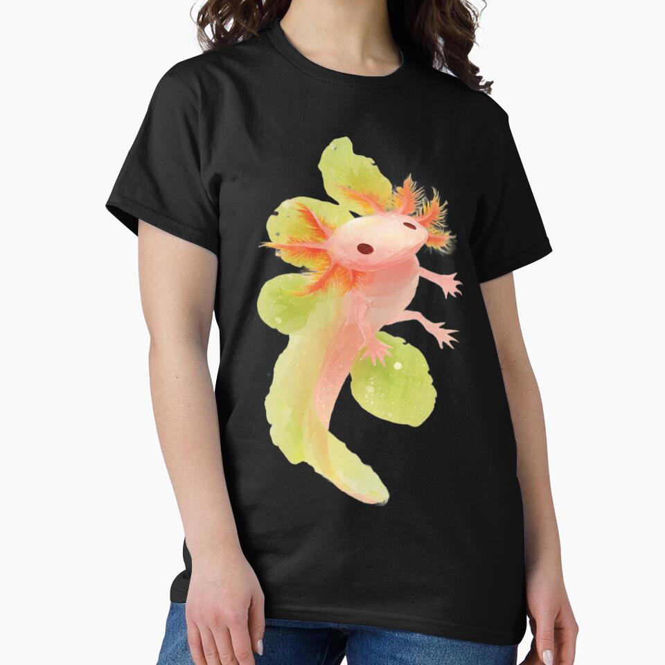 Pastel Axolotl Dream | Kawaii Watercolour Floating Axolotl | Soft Ethereal Aesthetic by ZChrome