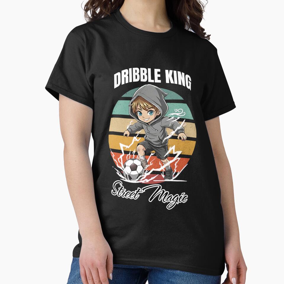 Title: Street Magic – Retro Soccer Kid Hoodie Design by FreshPixelArt