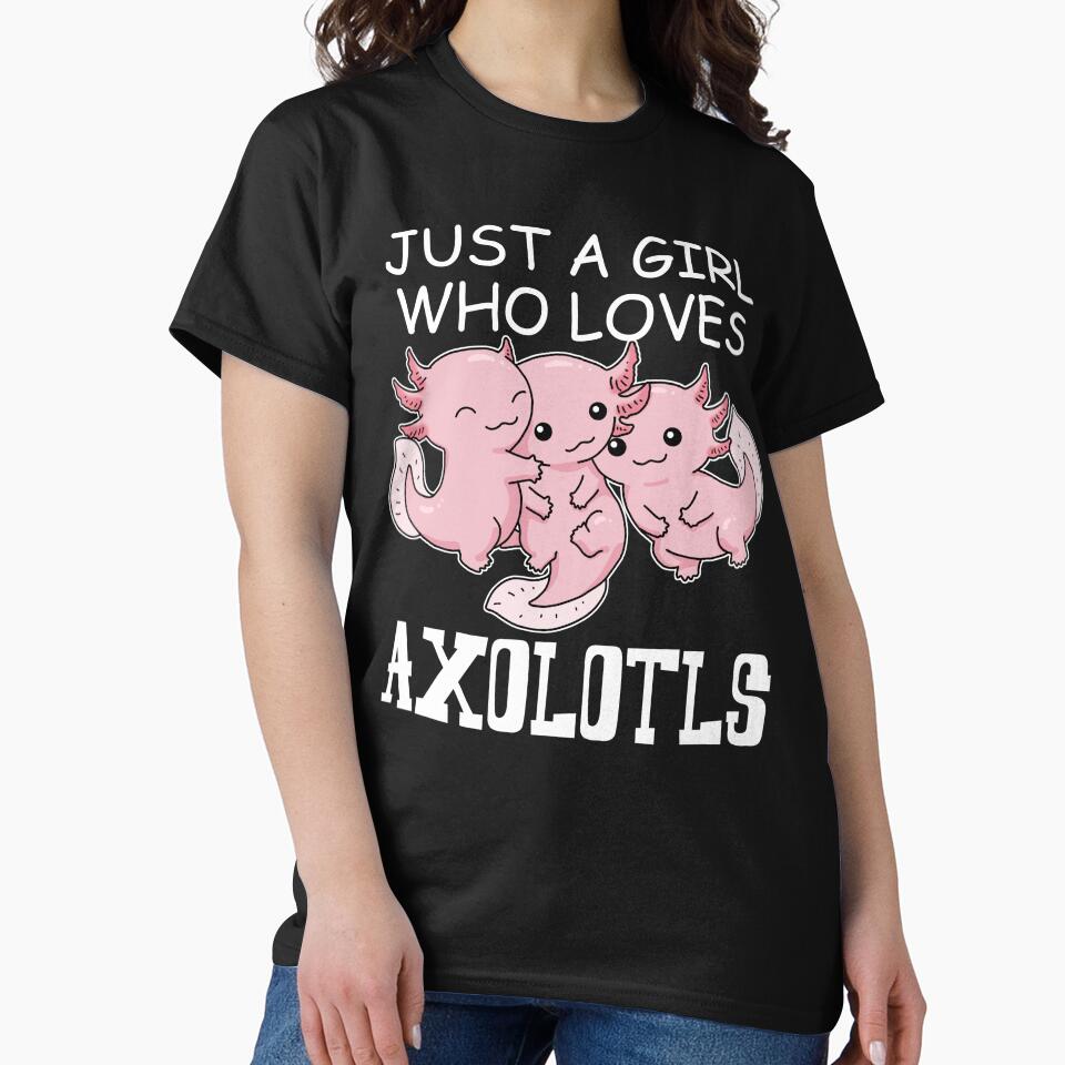 Axolotl Shirt Kids Kawaii Axolotl Gift Girls Women Axolotl by DSWShirts