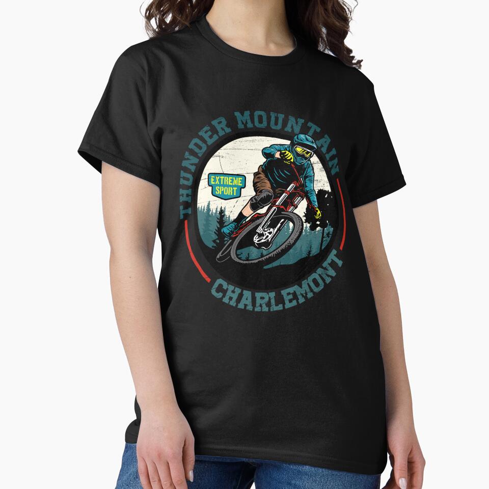 Vintage Retro Thunder Mountain Charlemont Mountain biking bmx mtb trails mouintain cycling by Munchy Codex