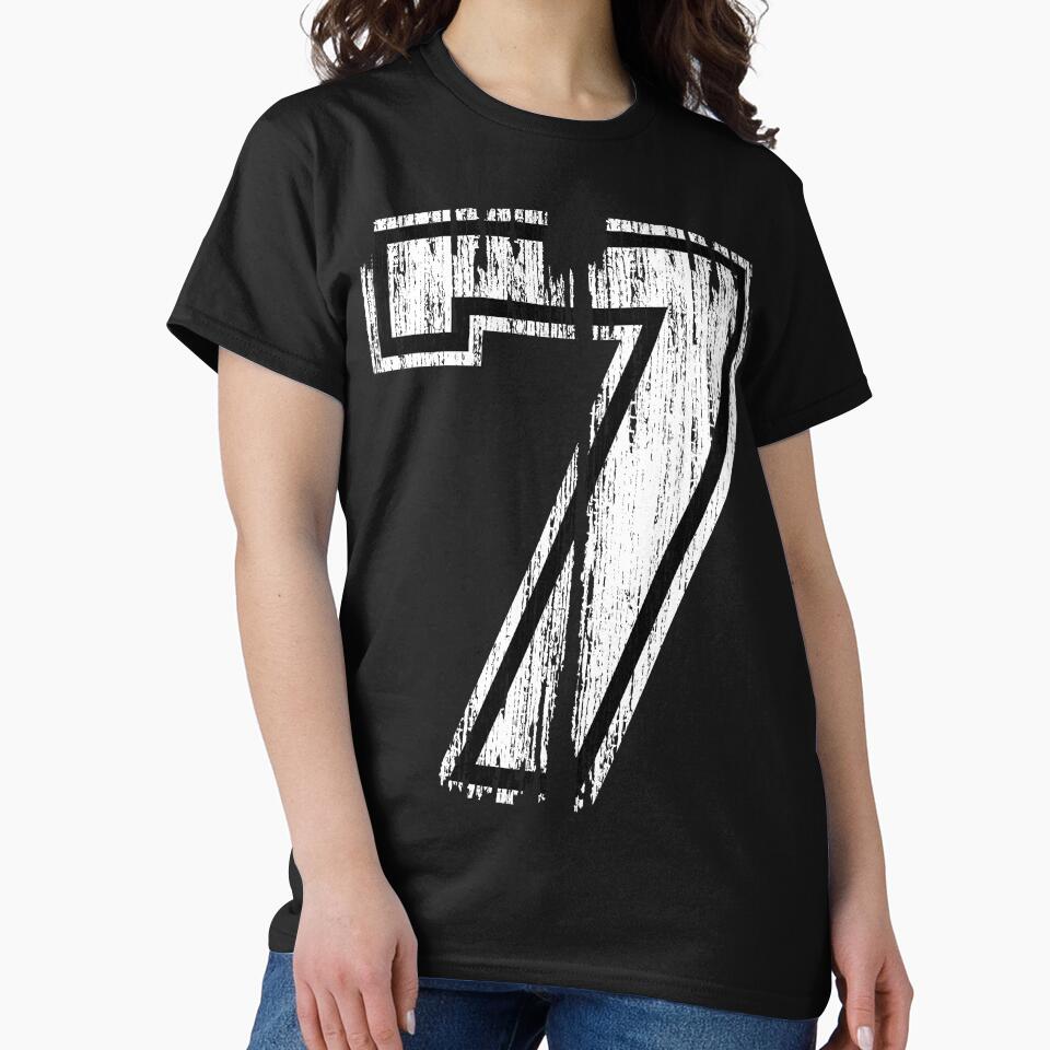White Distressed Sports Number 7 by adamcampen