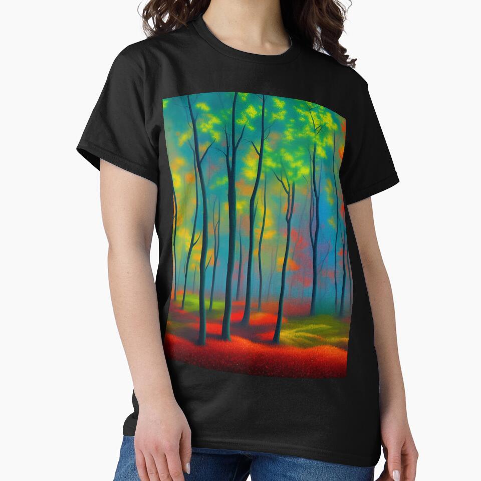 Trees in a colorful forest by brandway