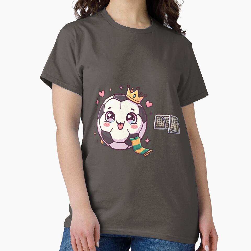 Cute Kawaii Soccer Ball King Crown in Stadium by M.Store