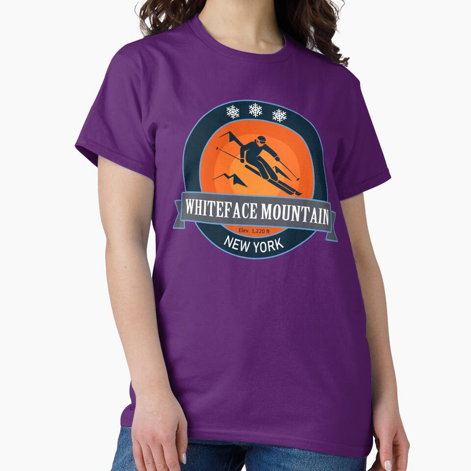Whiteface Mountain New York Skiing Badge by Wanderful-roads