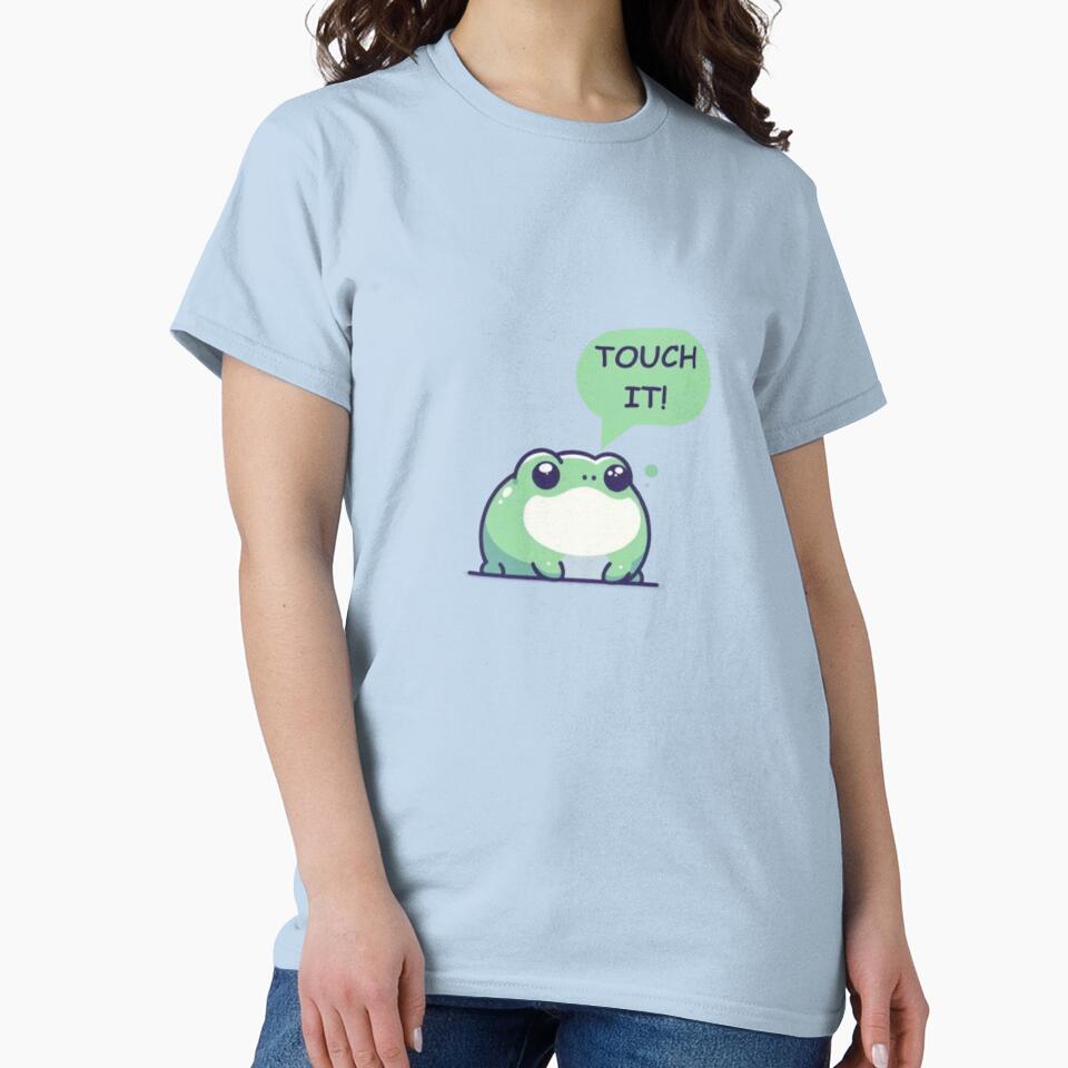Cute Small Frog Cartoon - TOUCH IT Speech by IntegriTee