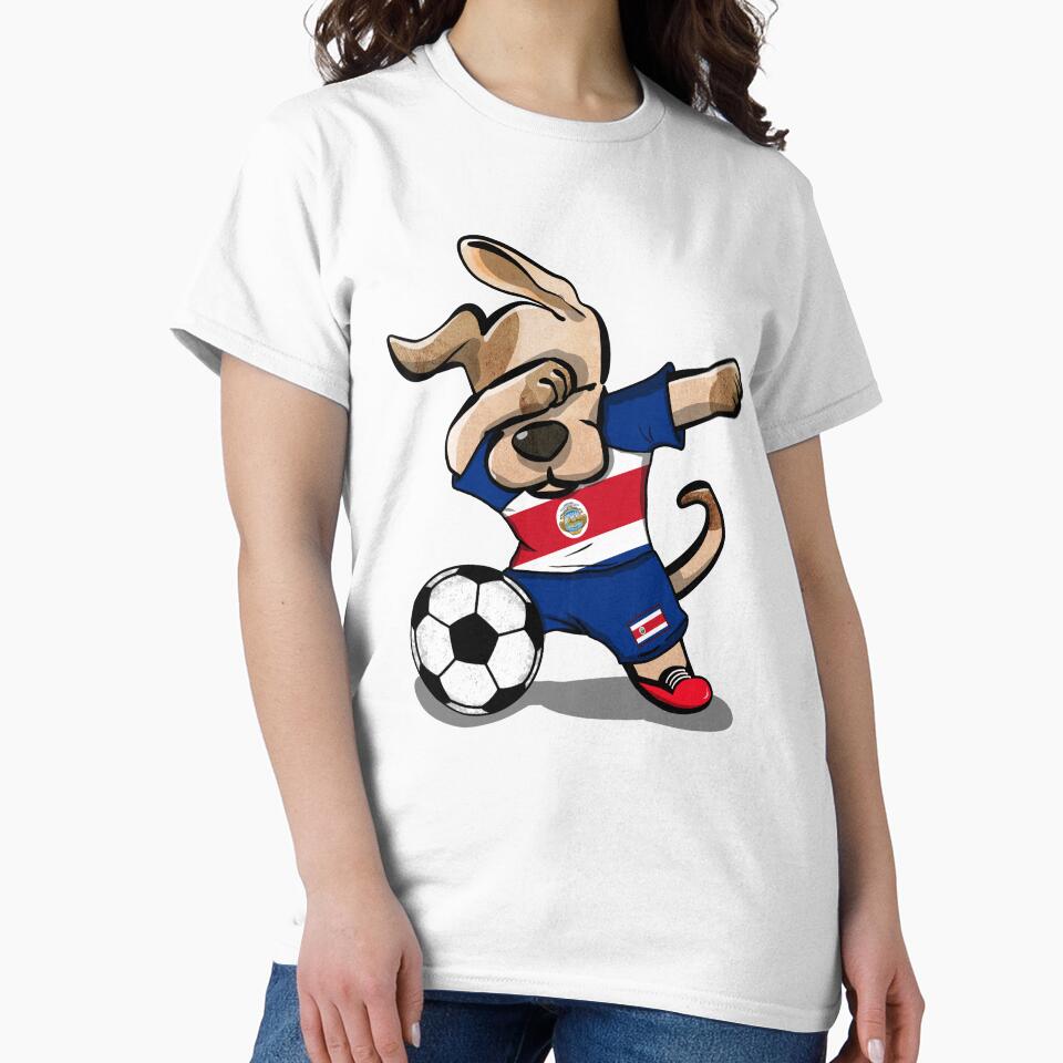 Dabbing Dog Costa Rica Soccer Jersey Football Lovers Gift by DesignCube