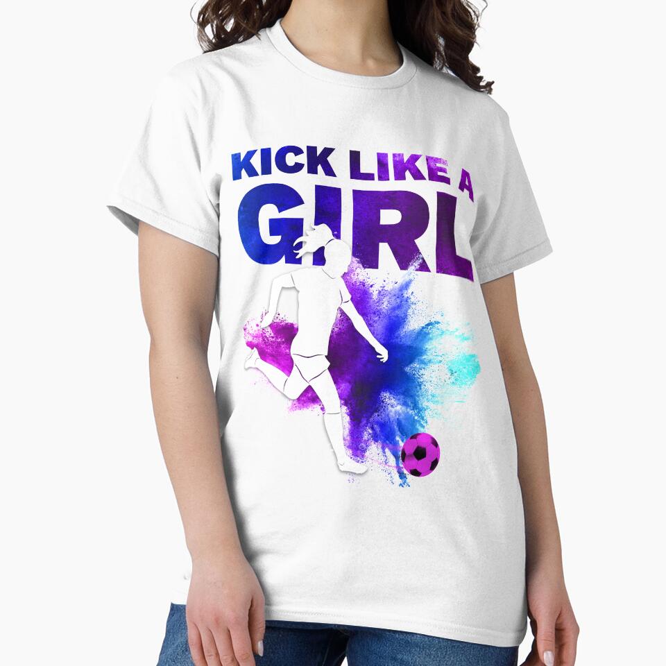 Kick Like A Girl Womens Soccer Fan Womens Soccer Team by Bria Jackson