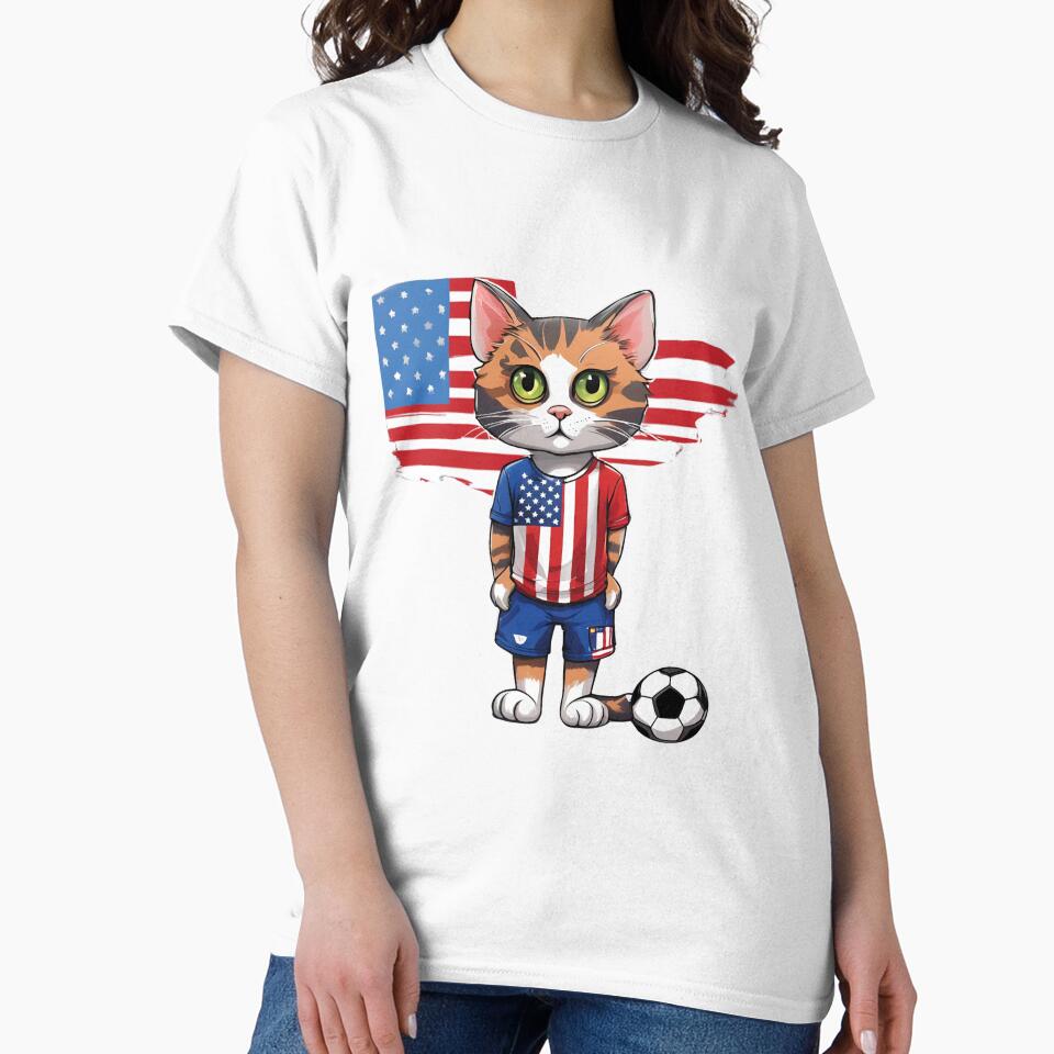 USA Sports Team: a Cat wearing colours of American Flag D10 by PerfectDay2Play