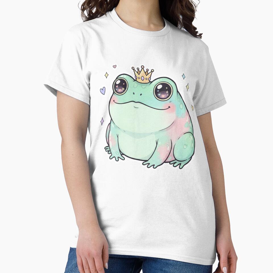 Cute Kawaii Style Frog King by Melissa Conner