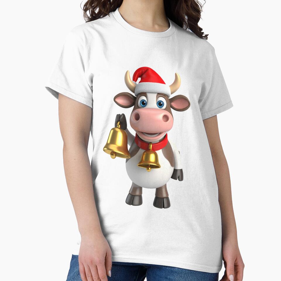 3D Cute Cow with Bell – Friendly Cartoon Farm Animal Design by PrintCreations9