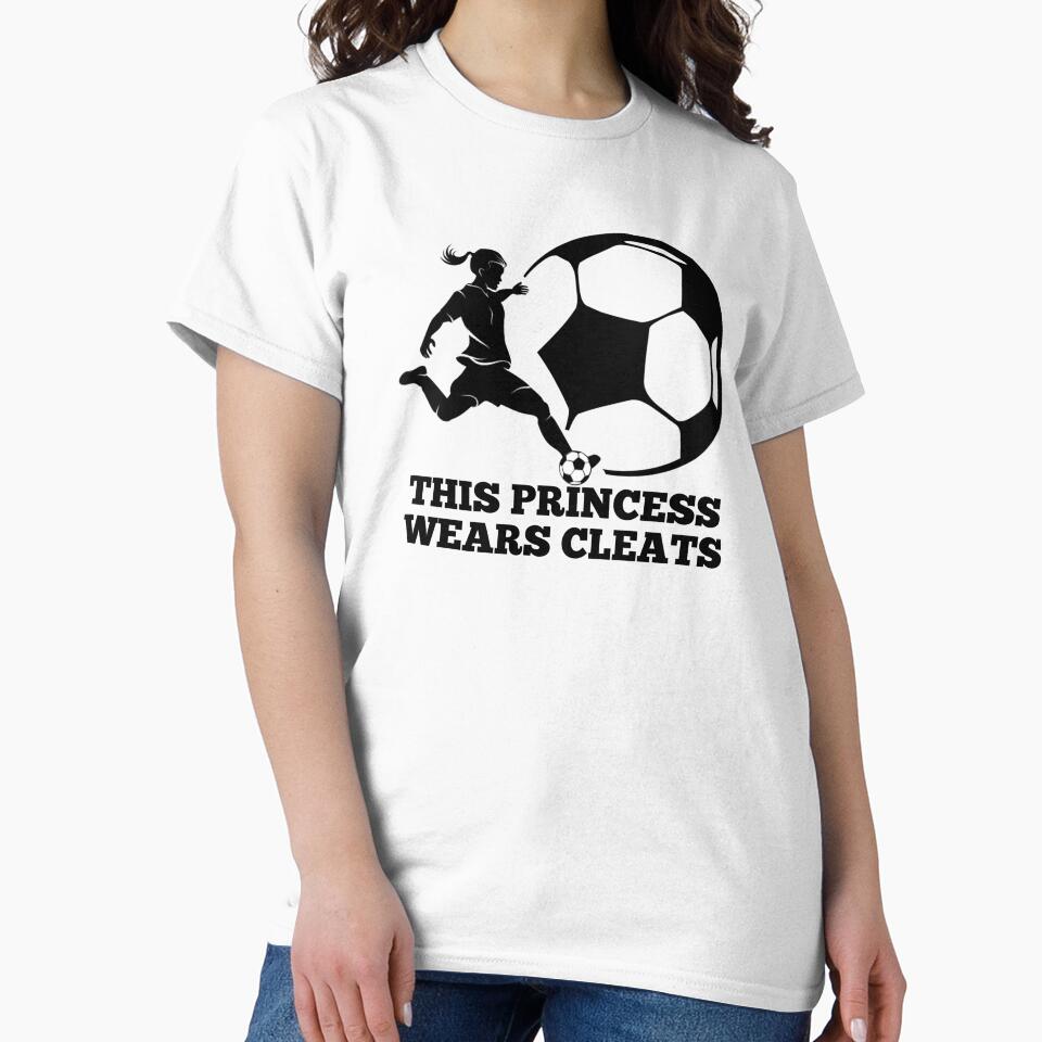 Female soccer player kicking girl silhouette / this princess wears cleats by portrait4you