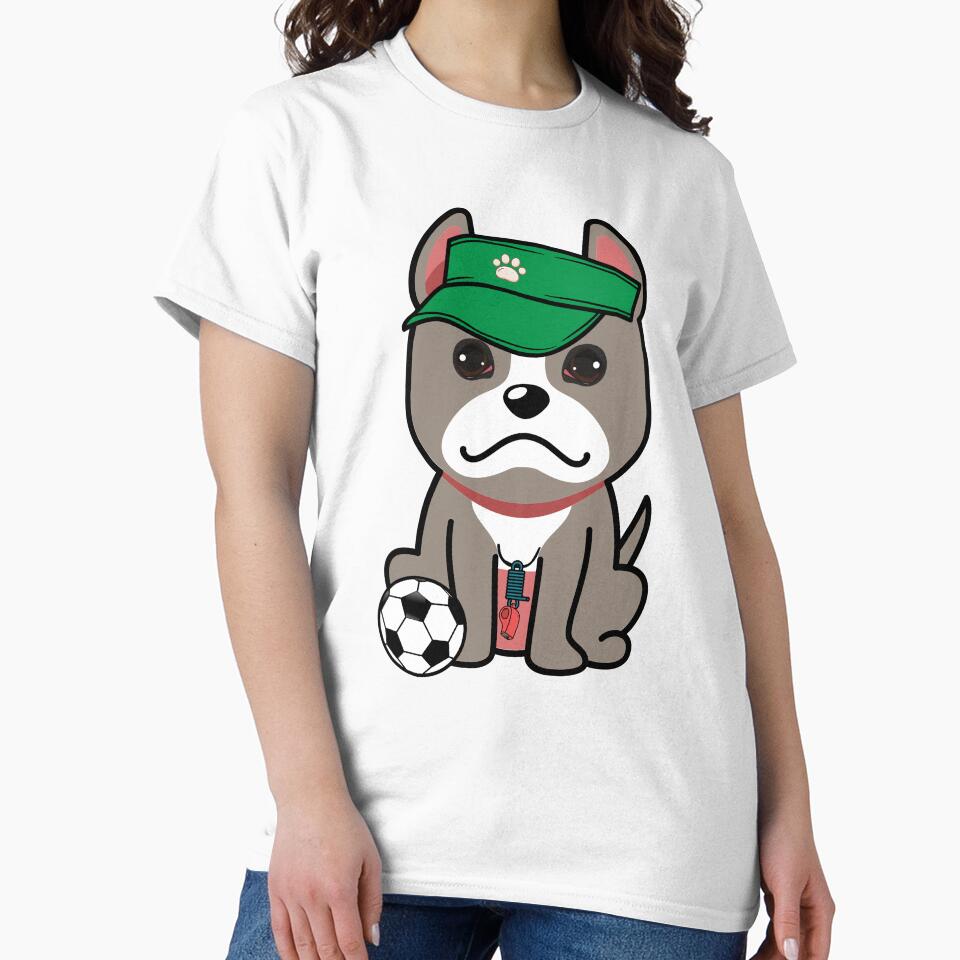 Soccer Player Grey Dog by Pet Station
