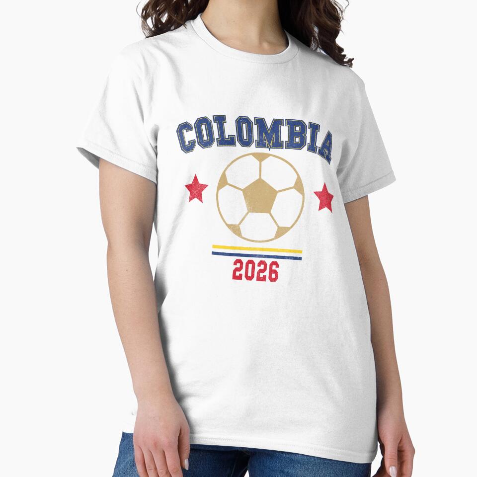 Colombia — Vintage Soccer Tee by C & T ArtLab