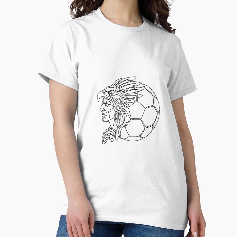 Aztec Eagle Soccer Warrior Minimalist Mexico Football by PictoVibe