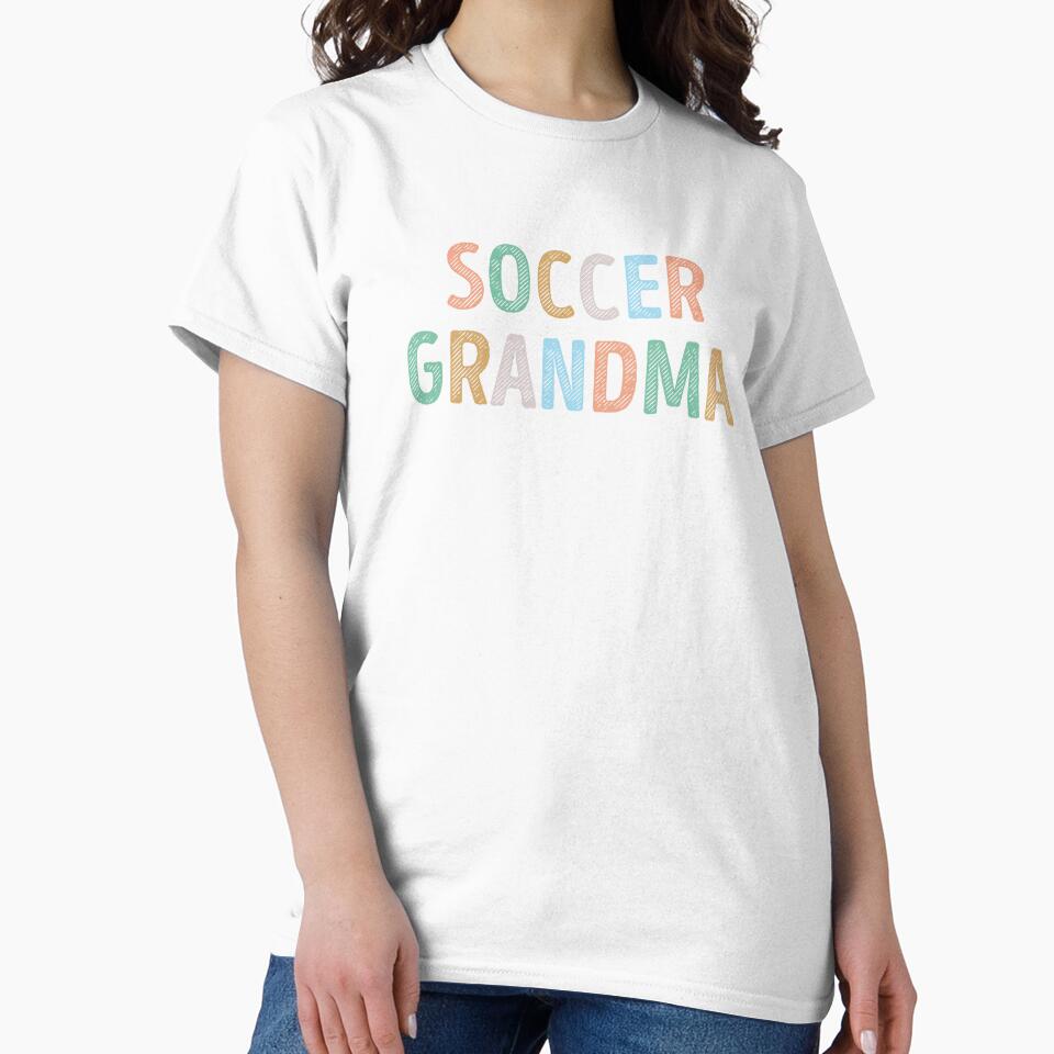 Colorful Typography Soccer Grandma by RareBunny