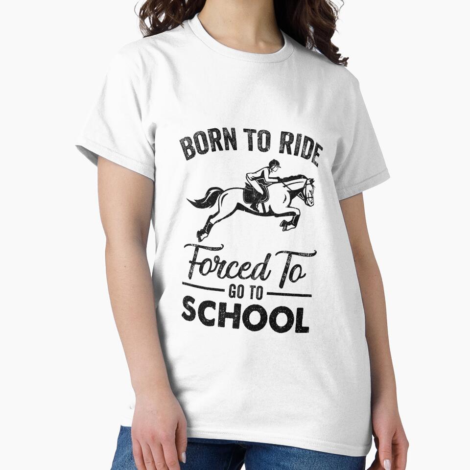 Born Ride Horse Forced To Go To School Funny Horse by cadieuxart