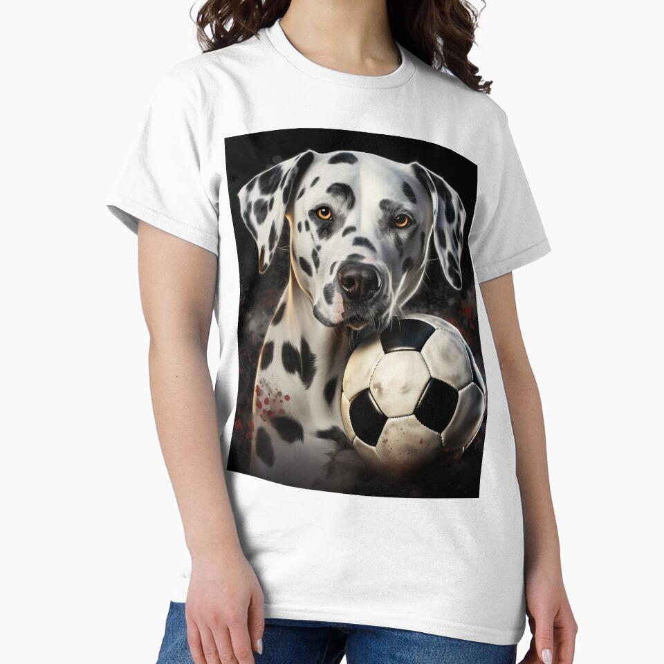 Dalmatian Dog With Soccer Ball by sheprint